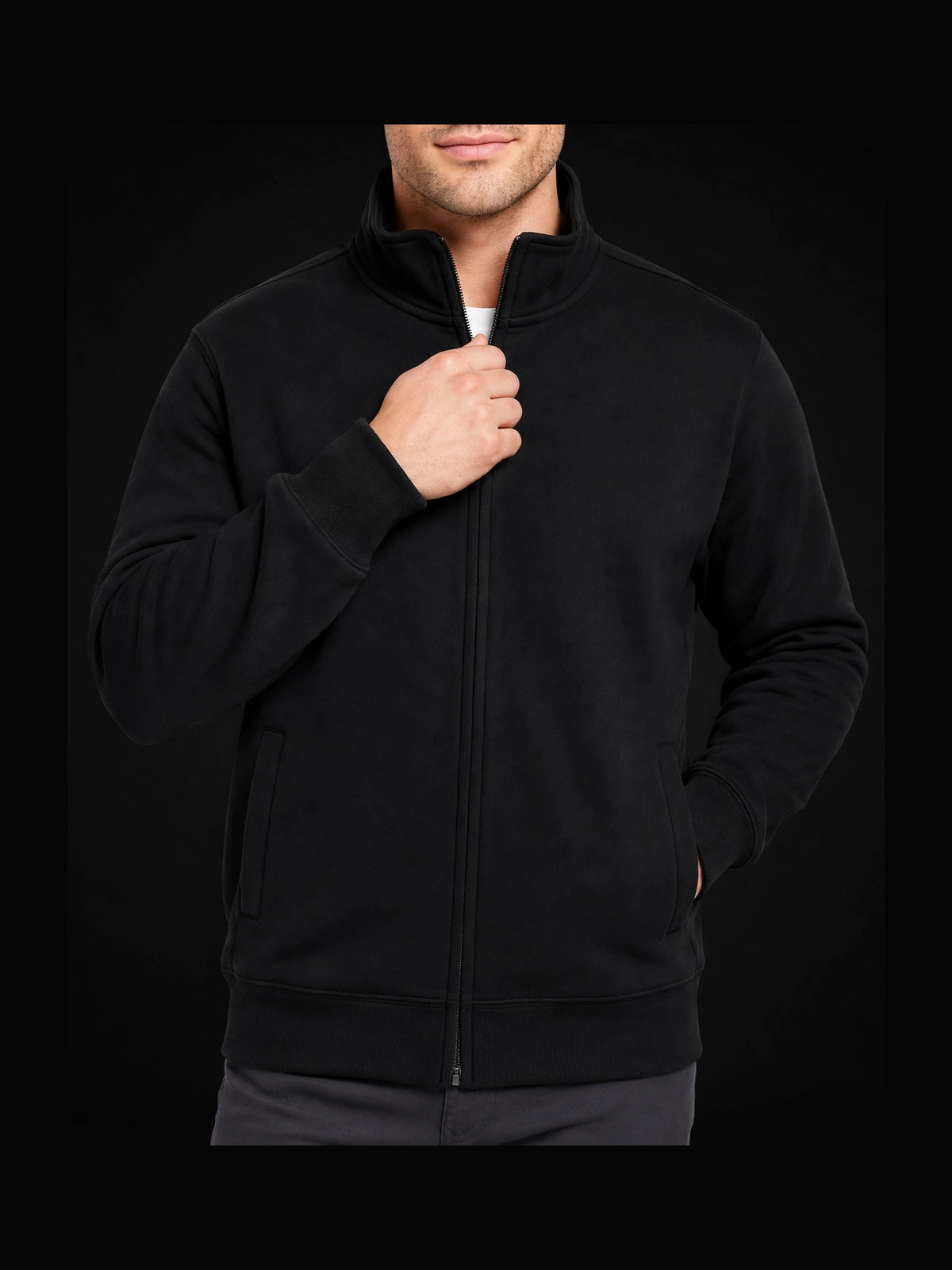 Sweatjacke Schwarz