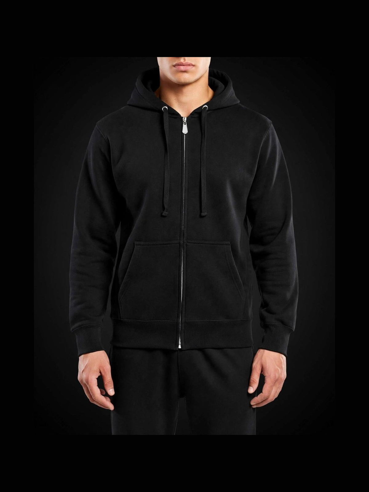 Zip-Hoodie Schwarz