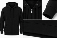 Zip-Hoodie Schwarz