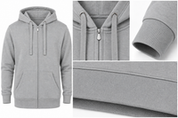 Zip-Hoodie Grau