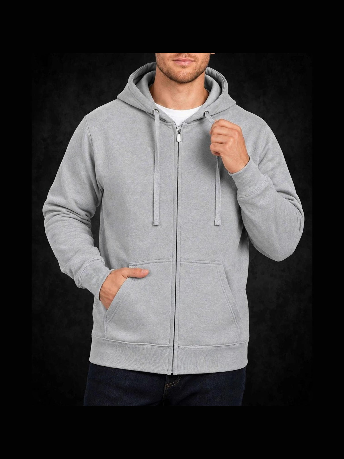 Zip-Hoodie Grau