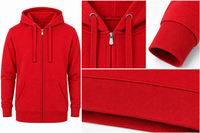 Zip-Hoodie Rot