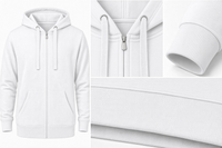 Zip-Hoodie Weiß